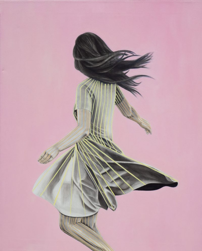 Ana C. Scola painting charcoal and oil painting CR-2023-09. Artwork from spanish emerging artist.