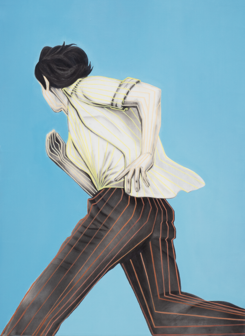 Ana C. Scola painting charcoal and oil painting CR-2023-06